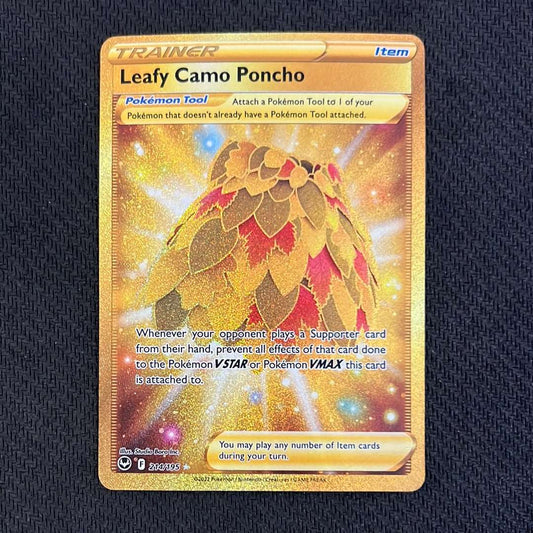 Leafy Camo Poncho 214/195 - Silver Tempest Trainer Gold Secret Rare