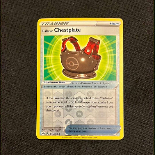 Galarian Chestplate 141/198 - Chilling Reign - Trainer Reverse Holo uncommon