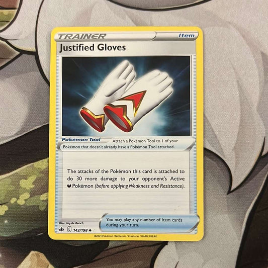 Justified Gloves 143/198 - Chilling Reign Trainer uncommon (Non-Holo)