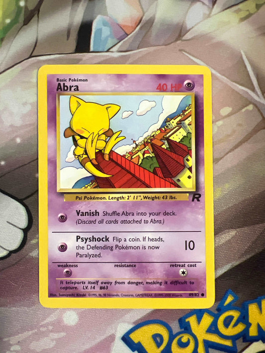 Pokémon: Abra 49/82 Team Rocket Regular (Non-Holo) Vintage Card