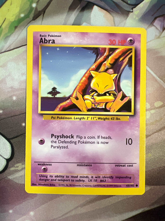 Abra 43/102 Base Set Unlimited (Non-Holo) Vintage Card