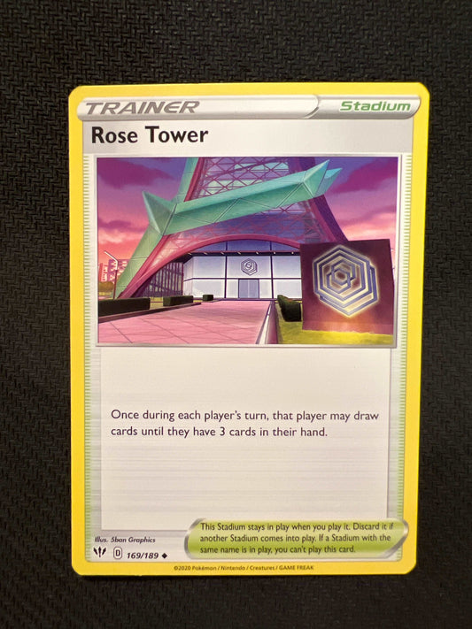 Rose Tower 169/189 - SWSH: Darkness Ablaze Trainer (Non-Holo) NM