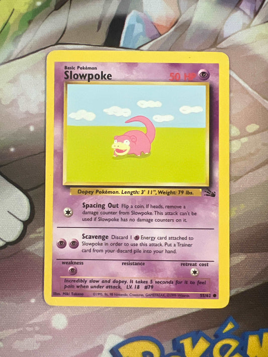 Slowpoke 55/62 - Fossil (Non-Holo) *Vintage Card