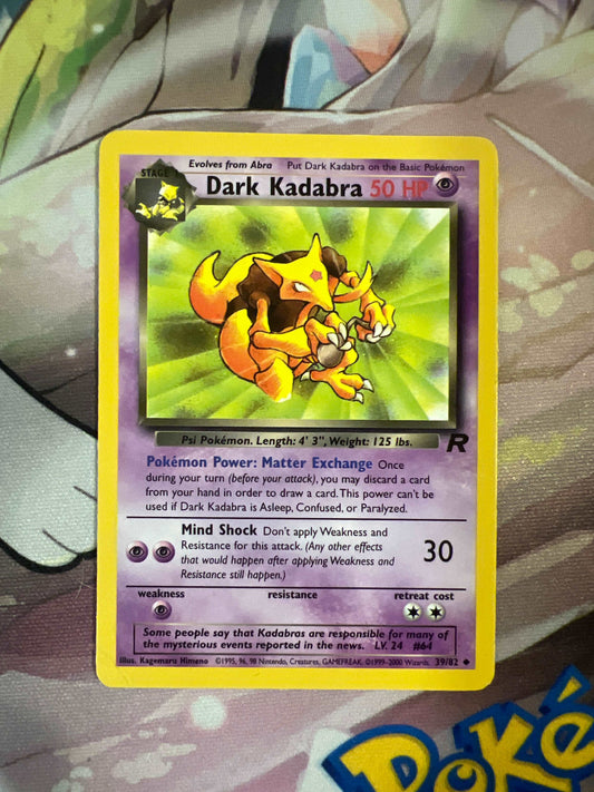 Dark Kadabra 39/82 - Team Rocket Base (Non-Holo) *Vintage Card