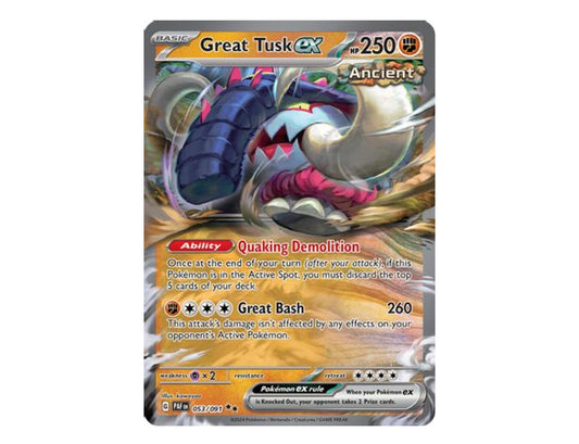 Great Tusk ex 053/091 - Paldean Fates - Double Rare